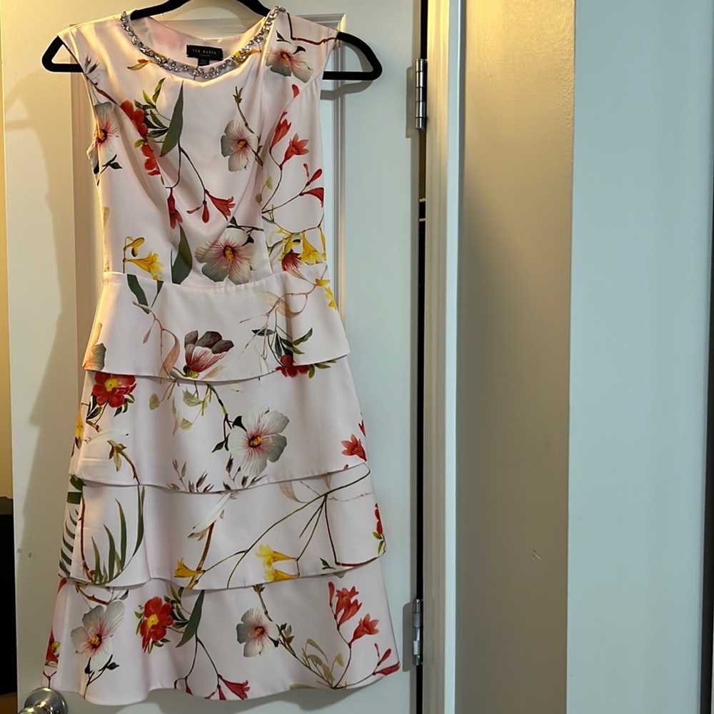 Pink floral Ted baker dress